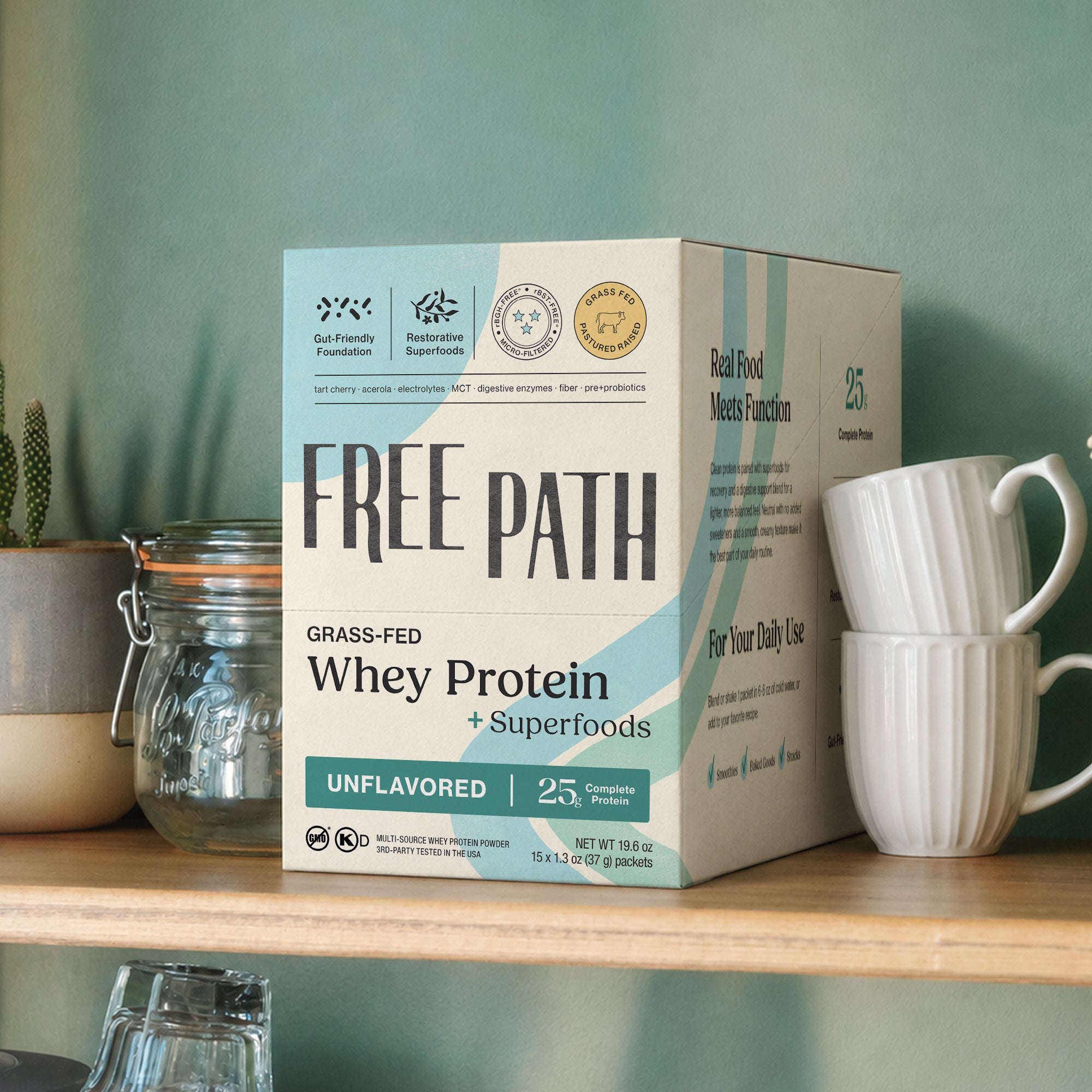 Whey Protein + Superfoods : Unflavored